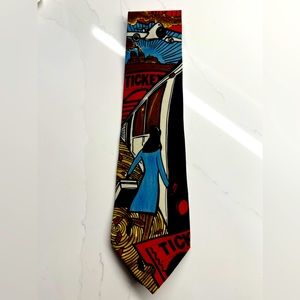 1991 BEATLES “Ticket To Ride” VNTG Tie 100% Silk collectible Apple Corps Limited